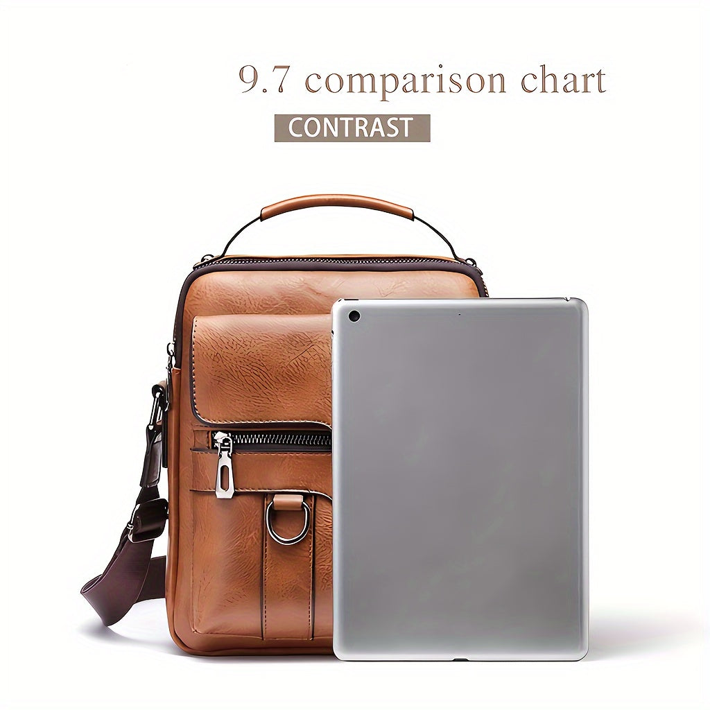 Men's Genuine Leather Crossbody Bag Shoulder Bags Vintage Handbags Business Bag