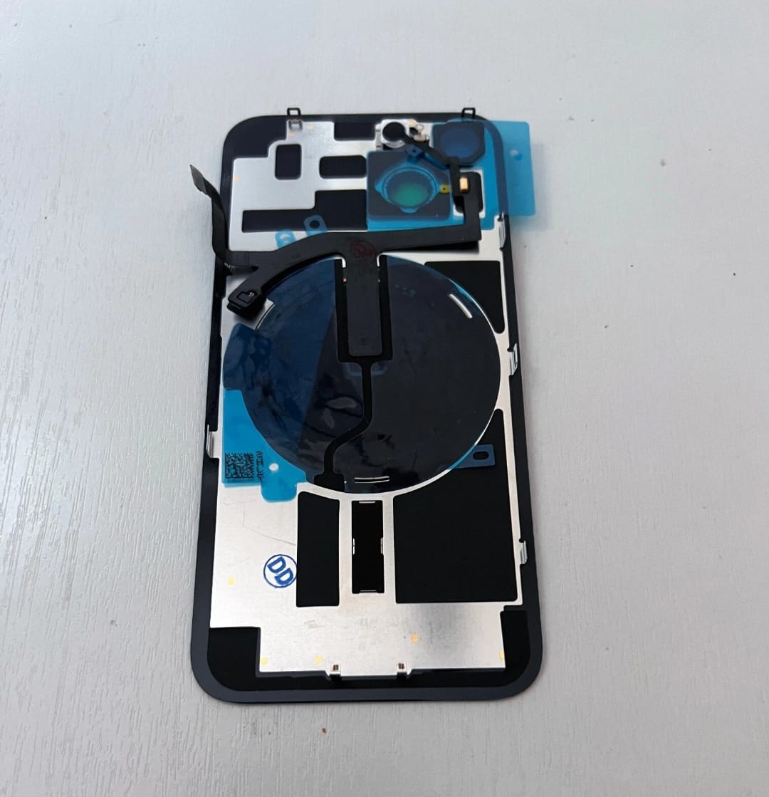 iPhone 14 Replacement Back Glass & Mag Safe & Charge Coil & Flash & Brackets NFC