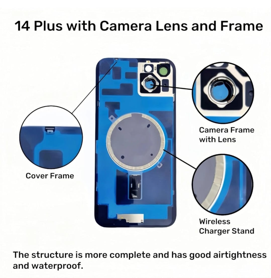 iPhone 14 plus Replacement Back Glass with frame